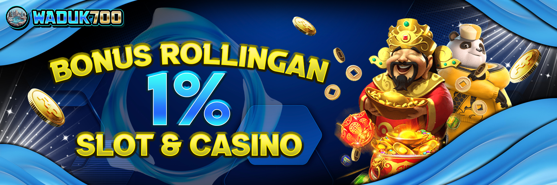BONUS ROLLINGAN SLOT & CASINO 1%